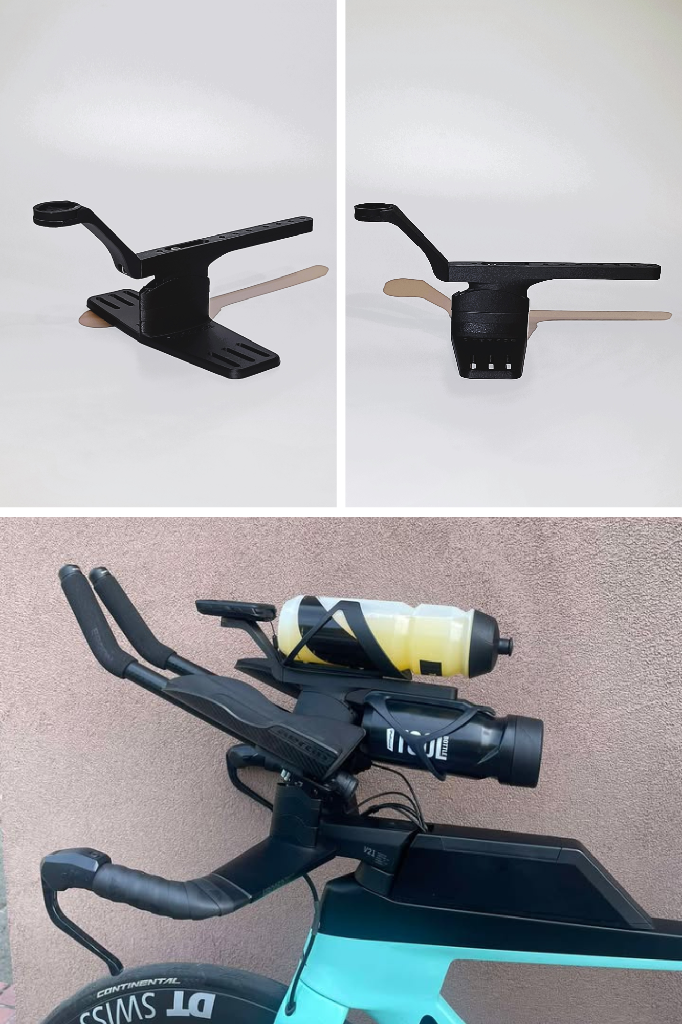 BTA Bottle Mount CNC Aluminium & Kevlar Polymer – Adjustable Garmin & Wahoo Mount